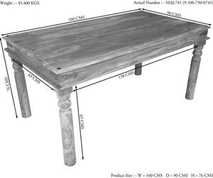 CASTLE Jídelní stůl 160x90 cm, palisandr