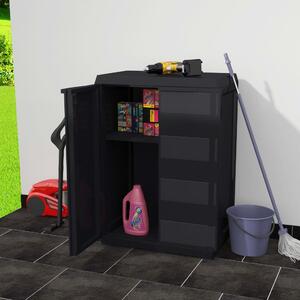 Zahradní skladovací skříň Bruno - černá | 65x38x87 cm
