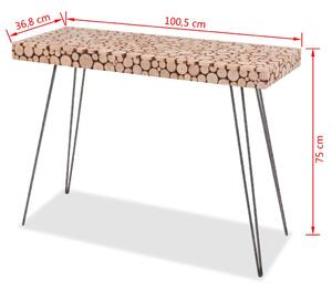 Konzolový stolek z přírodního dřeva | 100,5x36,8x75 cm