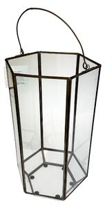 Svícen metal sklo pr. 23 cm, v. 40 cm
