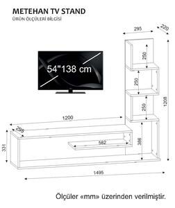 TV stolek/skříňka Milo (Bílá + Světle hnědá). 1071678