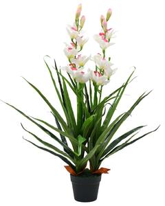 Umělá rostlina orchidej člunatec s květináčem | 100 cm