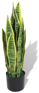 Umělá rostlina sansevieria s květináčem - 65 cm | zelená