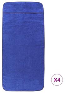 Plážové osušky 4 ks královsky modré 60 x 135 cm textil 400 GSM