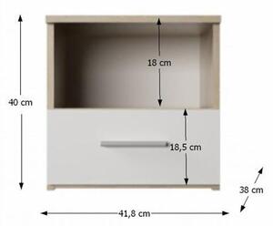 Ložnice (postel 160X200cm, 2 ks noční stolek, skříň). 1075409