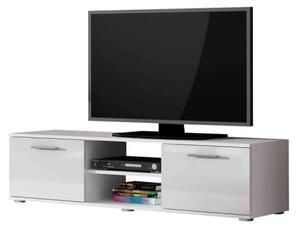 TV stolek Boho B4, Barva: bílá / bílá lesk 5902928097979