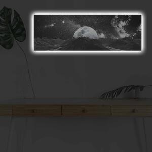 (3723) MOON II nástěnný obraz na plátně LED