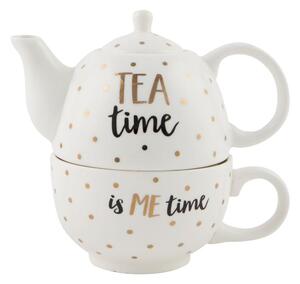 Čajová konvička s hrnečkem Tea time