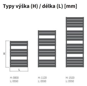 ISAN Atria DLAV08000550SK010110 Radiátor kombinovaný, 55x80cm, bílá