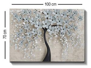 (3695) WHITE FLOWERS nástěnný obraz na plátně