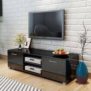 TV stolek vysoce lesklý - černý | 120x40,3x34,7 cm