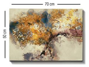 (3686) YELLOW TREE nástěnný obraz na plátně
