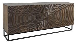 Komoda ZEN CIRCLE 3D 160 CM tmavě hnědá masiv mango Nábytek | Úložné prostory | Komody | Nízké