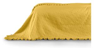 Žlutý přehoz přes postel AmeliaHome Tilia, 260 x 240 cm