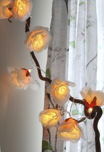 Dekorativní světelný LED řetěz Flower Rosa