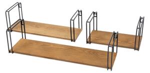 Závěsná police Loft Dřevo Sada 43x12,5 cm borovice