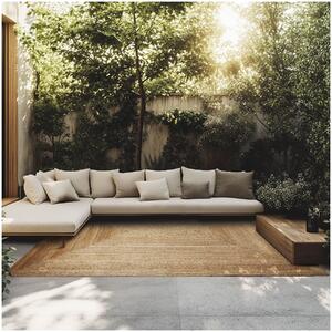 Tectake Ručně tkaný koberec Glim z juty, boho styl - 200 x 290 cm