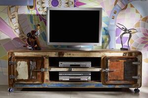 TESORI TV stolek 180x42 cm, staré dřevo