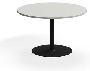 AJ Produkty Stůl VERTICUS, Ø1200x720 mm, světle šedá/černá