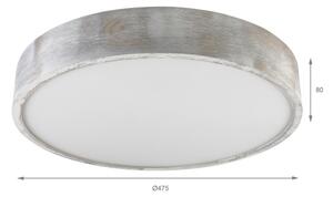 Brilagi - Stropní svítidlo PINO 3xE27/15W/230V borovice/stříbrná pr. 47,5 cm