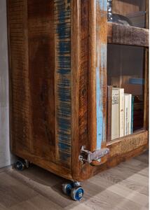 TESORI Vitrína 180x100 cm, staré dřevo