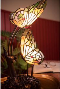 Stolní lampa Tiffany s motýlky Butterfly green – 24x17x47 cm