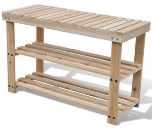 Botník s lavičkou 2v1 - masivní dřevo