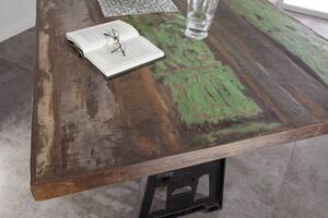 INDUSTRY Jídelní stůl 200x100 cm, litina a staré dřevo