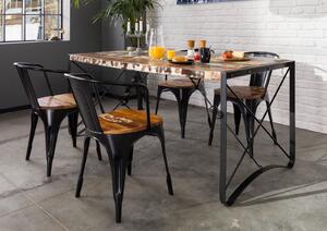 INDUSTRY Jídelní stůl 150x90 cm, litina a staré dřevo
