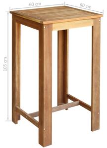 Barový stůl Clifton - masivní dřevo | 60x60x105 cm