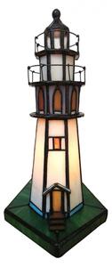 Stolní lampa Tiffany Lighthouse – 11x11x25 cm