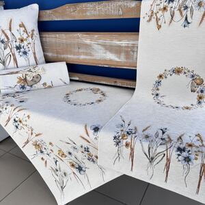 Tegatex Gobelínový ubrus chenille - luční květy s klasy Velikost: 40*100 cm