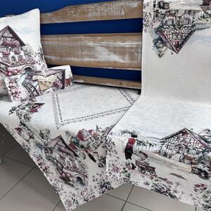 Tegatex Gobelínový ubrus chenille - venkovská chalupa Velikost: 40*100 cm
