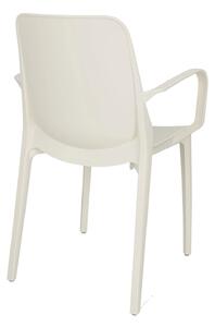 Židle Ginevra s područkami bílá