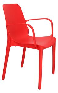 Židle Ginevra s područkami červená