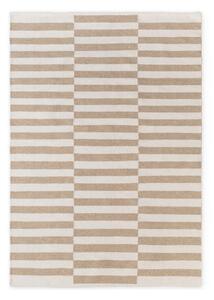 Bílý/světle hnědý oboustranný/ručně tkaný vlněný koberec 120x180 cm Vika – Hanse Home