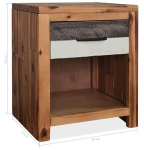Noční stolek z masivního akáciového dřeva | 40x30x48 cm