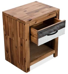 Noční stolek z masivního akáciového dřeva | 40x30x48 cm