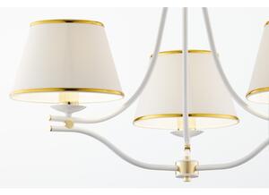 Jupiter 2085 - Lustr na řetězu SAMBA 3xE27/15W/230V bílá/zlatá