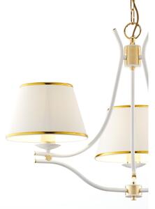 Jupiter 2085 - Lustr na řetězu SAMBA 3xE27/15W/230V bílá/zlatá