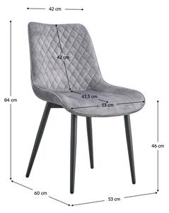 Jídelní židle Zaino Typ 1 J19-UF912-09B (světle šedá + černá). 1075502
