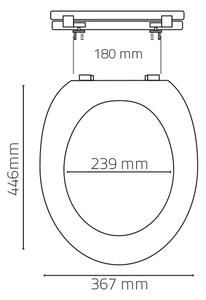 Ridder WC sedátka WC sedátko PORTLAND, PP termoplast - bílá - 45,6 x 37,8 cm 02004101
