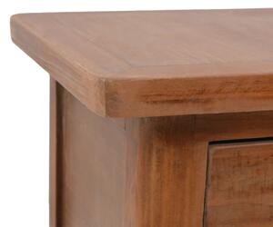 Noční stolek z masivního jedlového dřeva - hnědý | 40x29x68 cm