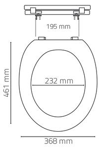 Ridder WC sedátka WC sedátko SHELL, soft close, duroplast - bílá - 45,3 x 37,2 cm 02112101