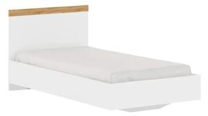 Jednolůžková postel 90cm Valgo 90 (bílá + dub wotan). 1075514