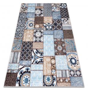 Dywany Luszczow Dětský kusový koberec MIRO 51913.802 pratelný Patchwork protiskluz, modrý / hnědá Rozměr koberce: 140 x 190 cm