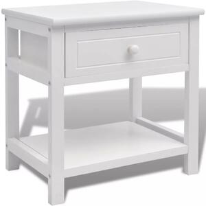 Noční stolek Hornby - dřevěný | bílý