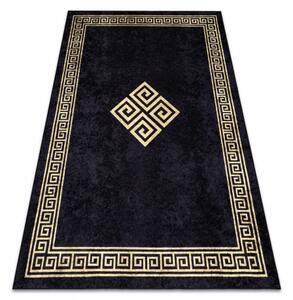 Kusový koberec pratelný MIRO 52071.803 Klasický Řecký vzor protiskluzový černý zlatý Rozměr: 200x290 cm
