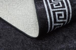 Makro Abra Kusový koberec pratelný MIRO 52071.804 Klasický Řecký vzor protiskluzový černý bílý Rozměr: 80x150 cm