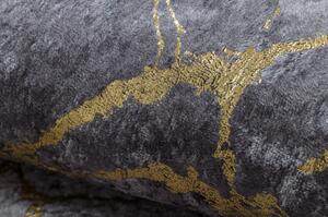 Dywany Luszczow Dětský kusový koberec MIRO 11111.2103 pratelný Mramor, glamour protiskluz, tmavošedý / zlatý Rozměr koberce: 80 x 150 cm